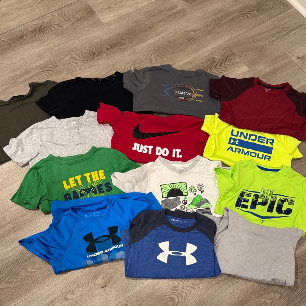 Under Armour Kids' T-Shirts - Black, Red, Green, Blue, Gray